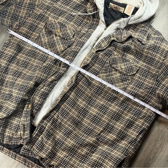 Big Mac Jacket Mens XLT Brown Plaid Hooded Quilted Insulated Flannel Workwear - Picture 11 of 13